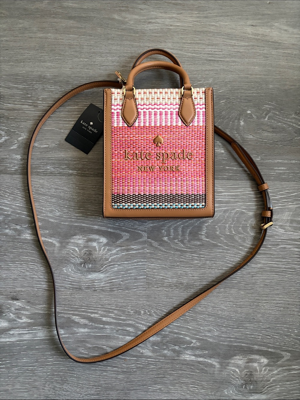 Kate Spade Ellie Mini Multi Straw Crossbody, NWT - Picture 1 of 8